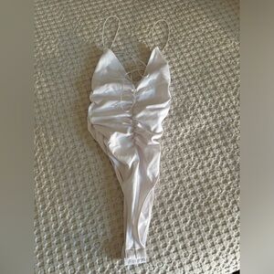 NWT white skinny strap body suit